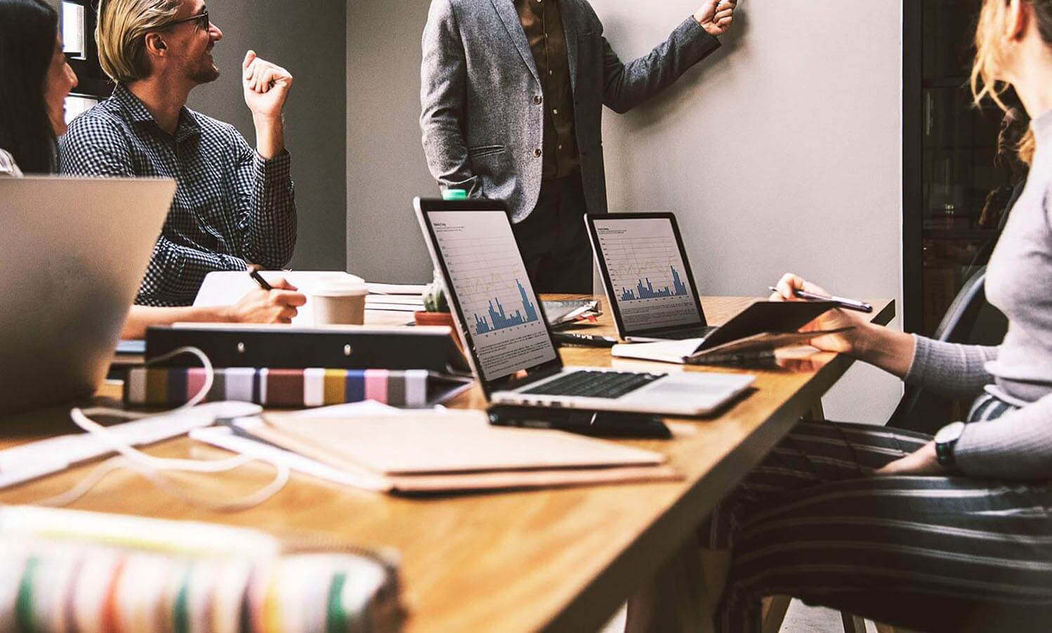 Group of diverse people having a business meeting