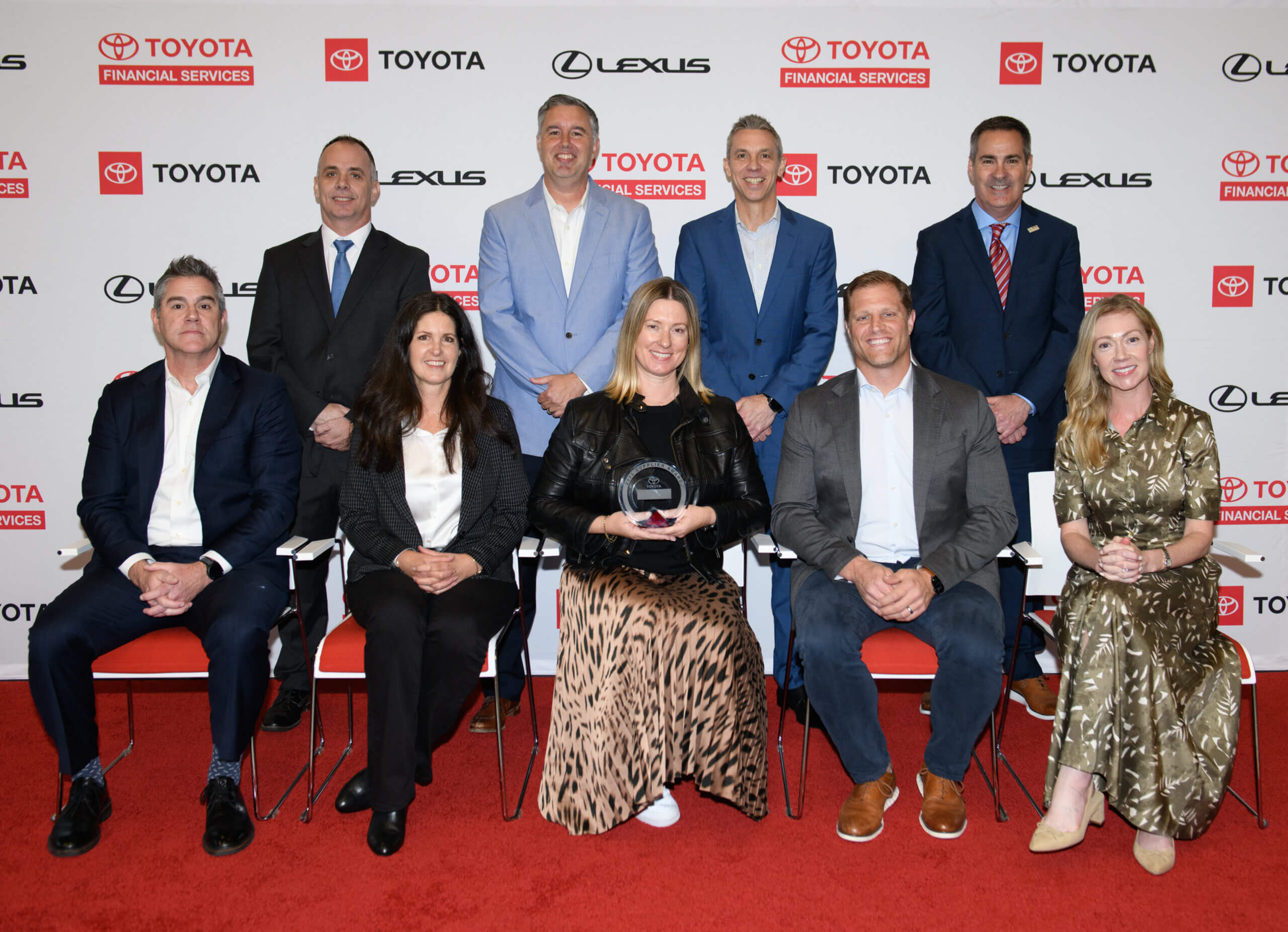 Team Photo with Award at Toyota and Lexus Event